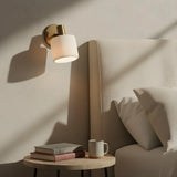 Modern Cylindrical Ceramic Shade Wall Sconce