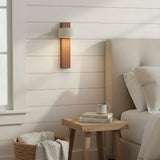 Vintage Minimalist Walnut Vertical Wall Sconce