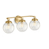 Retro Ribbed Glass Ball Wall Light