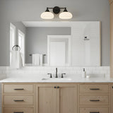 Industrial-Style Milky White Dome Wall Lamp