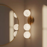 Modern Glass Ball String Three-Lamp Wall Lamp