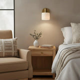 Modern Cylindrical Ceramic Shade Wall Sconce