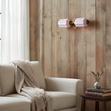 Vintage Double-Head Glass Eloise Wall Sconce