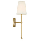 Modern Metal Fabric Shade Long-Rod Wall Sconce
