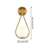 Modern Glossy Globe Glass Wall Sconce