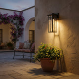 Industrial Outdoor Square Glass Wall Sconce