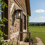 Industrial Outdoor Square Glass Wall Sconce