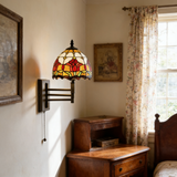 Tiffany Stained Glass Swing-Arm Wall Sconce
