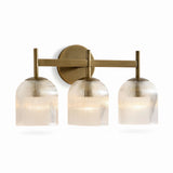 Modern Farmhouse Ribbed Glass Metal Wall Sconce