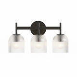Modern Farmhouse Ribbed Glass Metal Wall Sconce