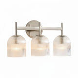 Modern Farmhouse Ribbed Glass Metal Wall Sconce