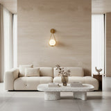 Modern Glossy Globe Glass Wall Sconce