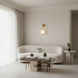 Modern Glossy Globe Glass Wall Sconce