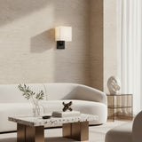 Nordic Indoor Square Linen Blend Wall Sconce