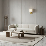 Nordic Indoor Square Linen Blend Wall Sconce