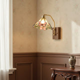 Tiffany Indoor Metal Butterfly Wall Sconce