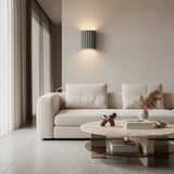 Modern Striped Resin Cylindrical Wall Sconce