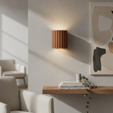 Modern Striped Resin Cylindrical Wall Sconce