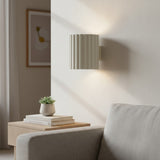Modern Striped Resin Cylindrical Wall Sconce