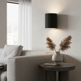 Modern Striped Resin Cylindrical Wall Sconce