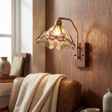 Tiffany Indoor Metal Butterfly Wall Sconce