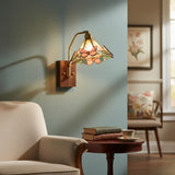 Tiffany Indoor Metal Butterfly Wall Sconce