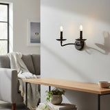 Modern Architectural Metal Double Wall Sconce