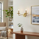 Modern Architectural Metal Double Wall Sconce
