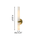 Luxury Ribbed Glass Vertical Tube Wall Lamp