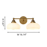 Industrial-Style Milky White Dome Wall Lamp