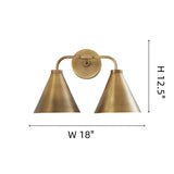 Industrial Style Metal Cone Wall Sconce