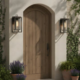 Industrial Seedy Glass Lantern Wall Lamp