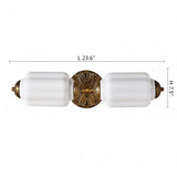 Vintage Double-Head Glass Eloise Wall Sconce