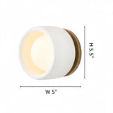 Modern Cylindrical Ceramic Shade Wall Sconce