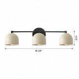 Modern Metal Dome Three-Head Wall Sconce