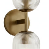 Luxury Metal Frame Glass Shade Wall Lamp