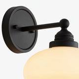 Industrial-Style Milky White Dome Wall Lamp