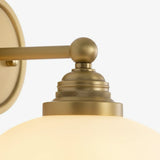 Industrial-Style Milky White Dome Wall Lamp