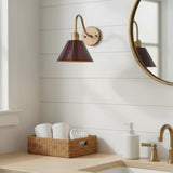 Vintage Directional Metal Cone Wall Lamp