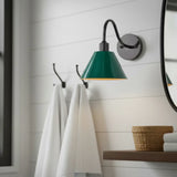 Vintage Directional Metal Cone Wall Lamp