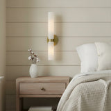 Luxury Ribbed Glass Vertical Tube Wall Lamp