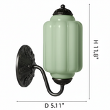 Vintage Glass Lantern-Shaped Eloise Wall Sconce