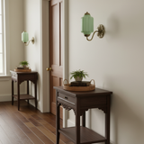 Vintage Glass Lantern-Shaped Eloise Wall Sconce