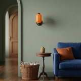 Vintage Glass Lantern-Shaped Eloise Wall Sconce