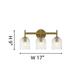 Luxury Metal Frame Glass Shade Wall Lamp