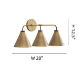 Industrial Style Metal Cone Wall Sconce