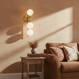 Modern Glass Ball String Three-Lamp Wall Lamp