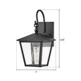 Minimalist Waterproof Metal Seedy Glass Wall Lamp