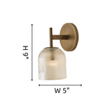 Luxury Metal Frame Glass Shade Wall Lamp