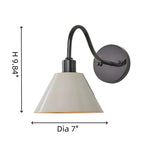 Vintage Directional Metal Cone Wall Lamp
